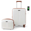 20” Lightweight PP Hardshell Luggage w/ TSA Lock&Spinner Wheels-White