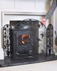 Black Arched "Birdwatcher" Three Fold Fireguard Woodburner Safety Fire Screen