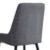 Set of 2 Faux Leather/Suede Dining Chairs Metal Legs Reception Restaurant Chair