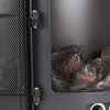 Black Electric Fireplace Log Burning Flame Stove Fire Heater Thermal Wood 1800W