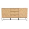 Wood Kitchen Storage Cabinet Freestanding Buffet Cupboard Sideboard with 2 Doors