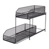 2 Tier Pull Out Kitchen Spice Rack Under Sink Cabinet Storage Basket Organisers