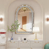 Large Stunning Arched Wall Mirror Glass Diamond Strip Crushed Mirror Bedroom Dec