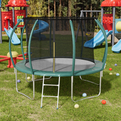 Large 8FT 10FT 12FT Kids Trampoline Jump Mat Safe Net Spring Pad Jump Exercise
