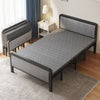 Folding 3FT Single/2.6FT Small Single Guest Bed Small Room Bedframe w/ Headboard