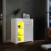 High Gloss White Display Sideboard Cabinet Storage Cupboard with RGB LED Lights