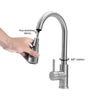 Kitchen Sink Taps Pull Out Spray Single Lever Faucets Mono Mixer Stainless Steel