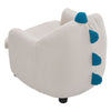 Upholstered Fabric Armchair Wing Back Fireside Chair Lounge Sofa Cushioned Seat