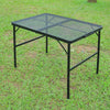 Mesh Folding Camping Gardn Party Table Picnic BBQ Party with 2 Adjustable Height