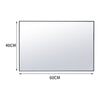60x40cm Wall Mounted Metal Framed Bathroom Mirror Bedroom Makeup Dressing Mirror