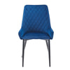 2 Pcs Velvet Dinning Chair High Back Metal Legs High Elastic Filing Comfortable