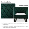 Pair of Dining Chair Velvet Diamond Chairs with Metal Legs Black/Blue/Grey/Green