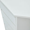 White Corner Dressing Table Makeup Desk Vanity Table 5 Drawers with Stool Mirror