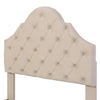 Velvet Upholstered Bed Single Size Bed 3FT with Headboard for Kids Teens Beige
