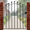 Metal Garden Single Gate Wrought Iron Entrance Door Ball Top Pedestrian Gate
