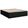 Box Spring Bed with Black 180x200 Fabric Q5E0