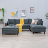 L-Shaped Corner Sofa, Sectional Couch with Built-in USB Port Chaise