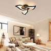 35W Dimmable LED Ceiling Light, Black Flower w/ Remote