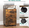 Mobile File Cabinet 3 Drawers Rolling Filing Cabinets Wood or Home & Office