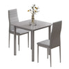 Square Table&2/4 Chairs Dining Set Wood Top Metal Frame Dining Table Kitchen