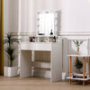 Dressing Table With 2 Drawers 9 LED Bulbs Mirror Vanity Bedroom Tables Desk
