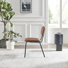 Delta 2x Tan Faux Leather Black Legs Dining Chair