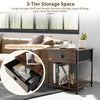 Set of 2 Nightstand 2-tier Bedside End Sofa Coffee Table Storage Table W/ Drawer