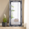 173cm Vintage Baroque Embossed Wooden Frame Full Body Length Mirror Wall Mounted