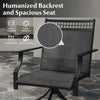 Patio Swivel Dining Chairs Set of 2 Garden Outdoor Bistro Chairs w/Armrests