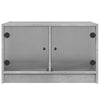 Coffee Table with Glass Doors, Side Table for Living Room Home Office C1A4