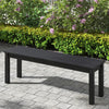 Outdoor Bench 2-3 People Weatherproof Seating Garden Bench Black