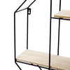 Book Shelves Wall Mounted Black Display Shelf Storage Rack Decorative Open Unit