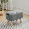 Chesterfield Upholstered Buttoned Footstool Pouffe Foot Stool Linen Bench Seat