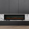 LED Fireplace Media Wall Fire Wall Mounted / Standing Electric Heater 40-100in