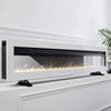 Electric Wall / Inset Glass Fire Black Frame 50 Inch LED Fire 9 Colors Fireplace