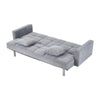 3 Seater Click Clack Sofa Bed Upholstered Fabric Recliner Settee Couch w/Pillows