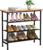 isightguard Shoe Rack 4 Tier Shoe Storage Rack with Wooden Top, Shoe Organise...