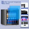 46L Drinks Cooler Fridge Glass Door Compact Counter Top Beer Wine Chiller
