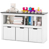 Kids Toy Organizer 3 Bin Storage Cabinet Bookcase Wooden Bookshelf Display Rack
