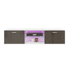 Modern High Gloss 2 Door TV Stand Unit Cabinet Entertainment Sideboard LED Light