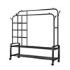 Heavy Duty Metal Double Rail Clothes Garment Hanging Rack Shelf Display Stand UK
