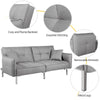 Modern Fabric Sofa Bed 3 Seater Click Clack Living Room Recliner Couch Sofa Grey