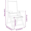 Reclining Garden Chairs 4 pcs Blue and White Fabric and Solid Wood H6O4