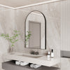 Modern Arch Bathroom Mirror Black Vanity Wall Mirror with Thick Aluminum Frame
