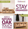 Shoe Storage Bench, Small Wooden Oak Unit with 3 Basket, Hallway Stand Organiser