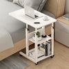 1/2/3 Tier Mobile Table Sofa Mobility Aid Over Bedr Side Nightstand w/ Casters