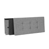 Gray fabric two-seater folding storage stool storage toy box chair seat UK