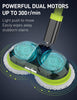 BIUBLE Cordless Electric Mop, Dual Spin Floor Cleaning Mop with LED