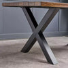 2PCS/Set Black Industrial Metal X Shape Table Legs Desk Bench X Cross Frame Legs