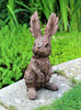 Garden Ornament Rabbit Hare Sculpture indoor outdoor Wood Effect 38cm